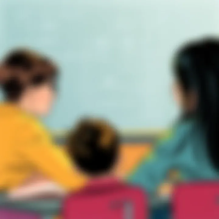 A teacher facilitating a math lesson with student engagement