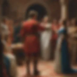 Dramatic portrayal of the feuding families in Romeo and Juliet Act 1