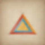 Diagram illustrating the sum of angles in a triangle