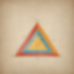 Diagram illustrating the sum of angles in a triangle