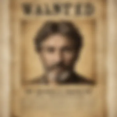 Finished wanted poster printed on aged paper for authenticity