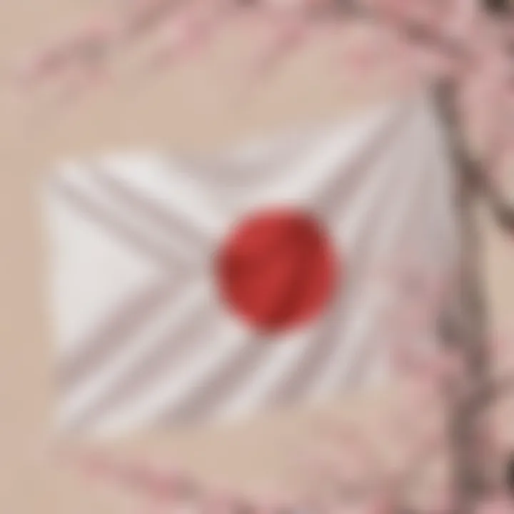 Flag of Japan - Cherry Blossom Elegance