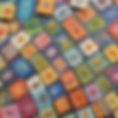 Colorful Educational Flash Cards Colorful flash cards with educational content