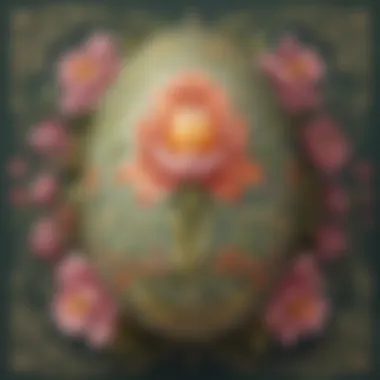 Floral Easter Egg Illustration