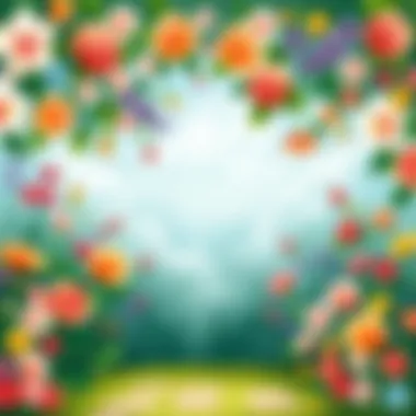 A stunning garden backdrop adorned with colorful blooms for photo opportunities.