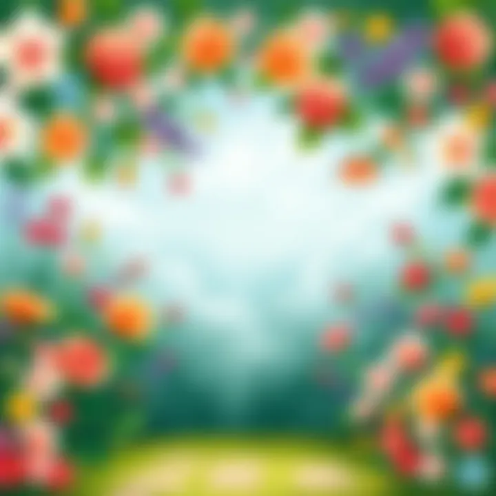 A stunning garden backdrop adorned with colorful blooms for photo opportunities.