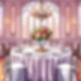 Elegant Floral Table Setting A beautifully arranged table with floral centerpieces and elegant tableware.