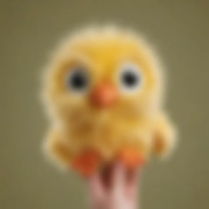 Fluffy Chick Finger Puppet Craft