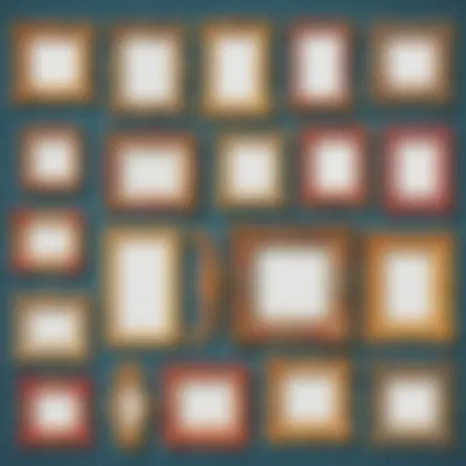 Colorful assortment of downloadable picture frames for children