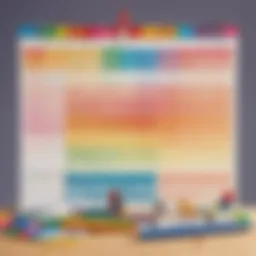 Colorful editable calendar template for classroom use