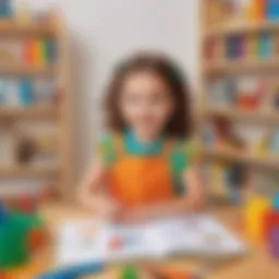 Colorful preschool template showcasing creative learning activities