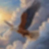 A symbol of freedom soaring high in the sky