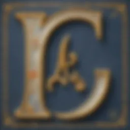 French alphabet illustration with sophisticated design