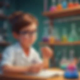 Colorful animated representation of scientific concepts for children