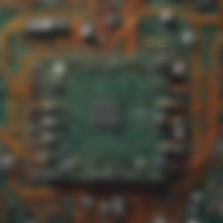 Illustration depicting intricate circuit board