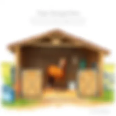 A well-kept stable showcasing proper horse housing