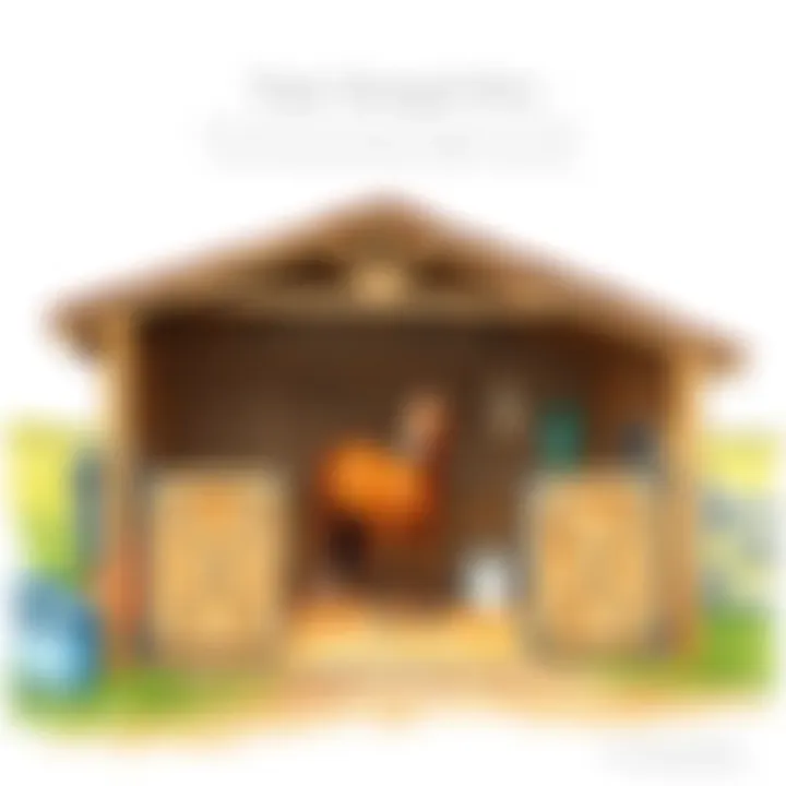 A well-kept stable showcasing proper horse housing