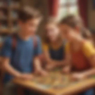 Cooperative Gameplay: Siblings Working Together Group of siblings enjoying a cooperative game