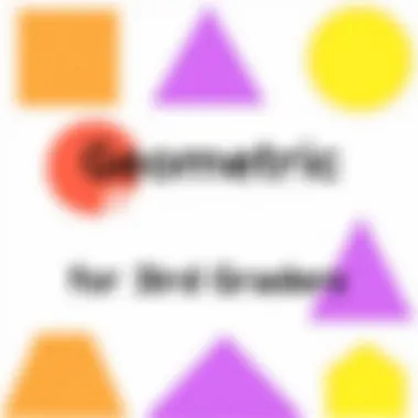 Colorful geometric shapes for educational purposes