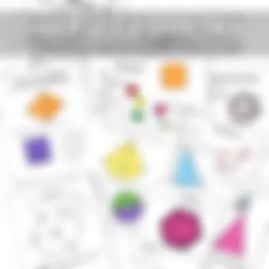 Worksheets showcasing various geometry exercises