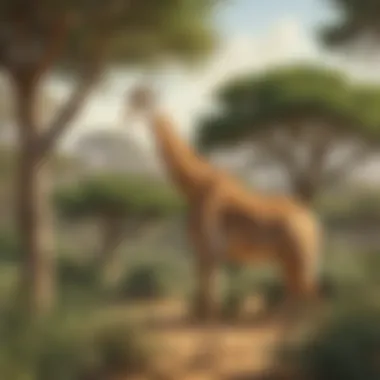 Giraffe in Acacia Forest