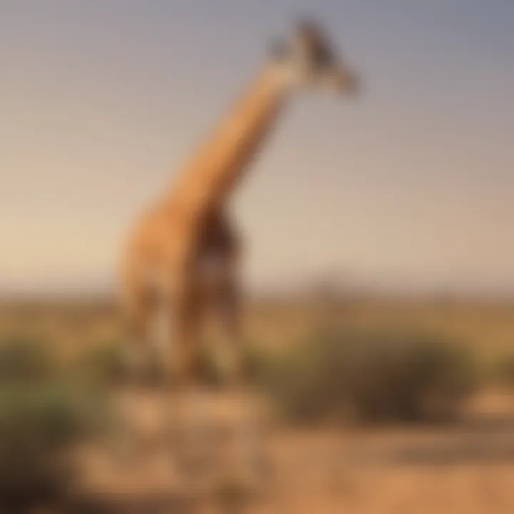 Giraffe in Arid Plains