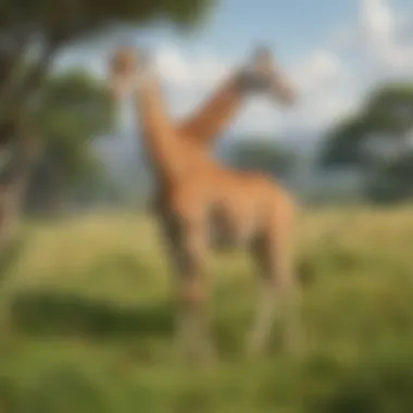 Giraffe in Grassland