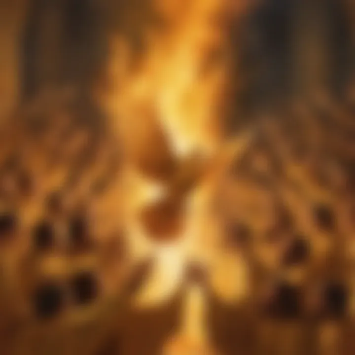 Golden Flames Representing Pentecostal Fire