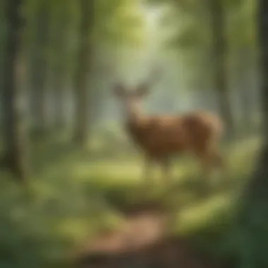 Graceful Deer Roaming Woodland Clearing Graceful Deer Roaming Woodland Clearing