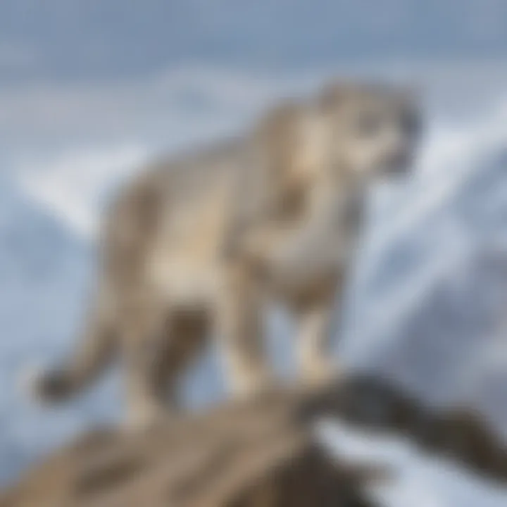 Graceful Snow Leopard in Himalayan Mountains