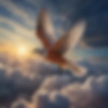 Graceful soaring bird against a dramatic sky