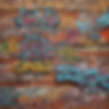 Brick Symphony: The Melodic Chaos of Graffiti Colorful Graffiti Artwork on Brick Wall