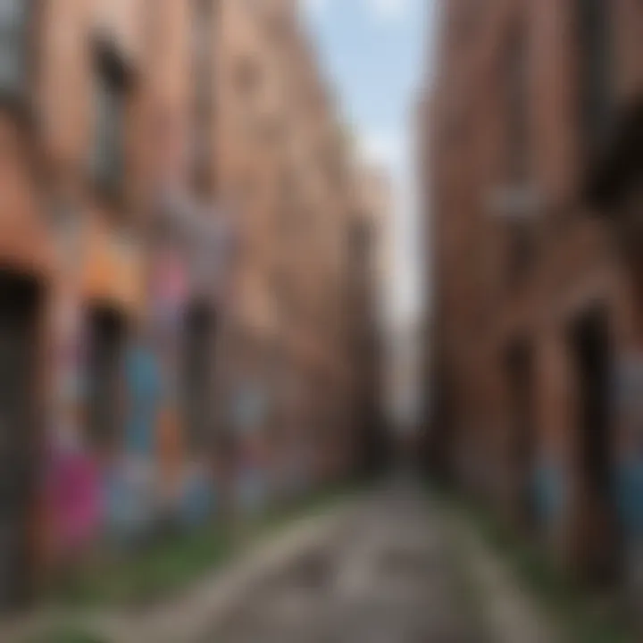 Graffiti Art Installation in Industrial Alleyway