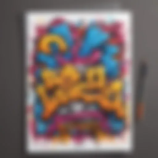 Graffiti birthday invitation design concept