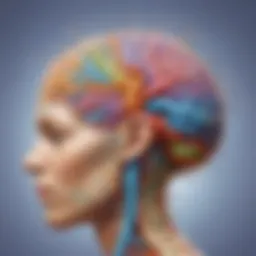 Conceptual illustration of a growing brain