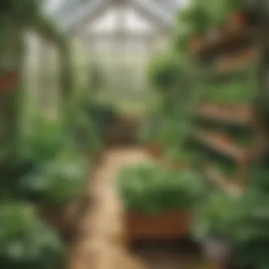 Indoor Garden Flourishing with Regrown Veggies Lush indoor garden thriving with regrown vegetables