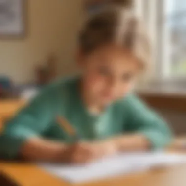 Child Practicing Writing