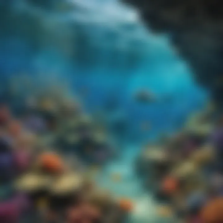 Engaging scene of an underwater habitat filled with marine life