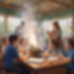A vibrant classroom setting showcasing students engaged in various STEAM activities.