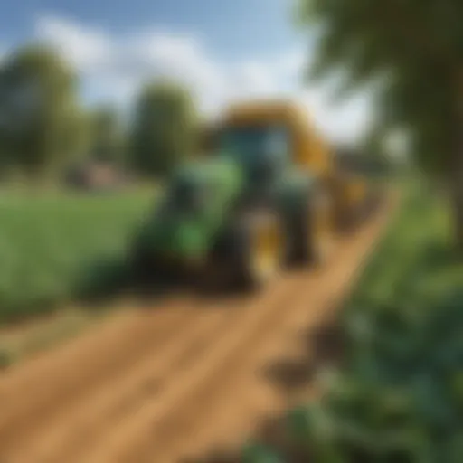 Harvesting organic crops on a farm