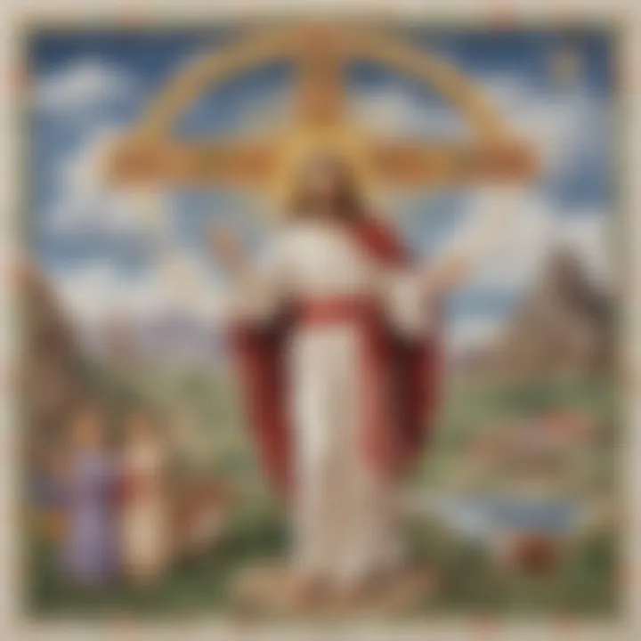 He Is Risen Cross Stitch Art