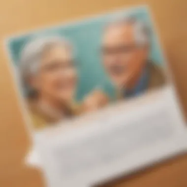 A close-up of a heartfelt message inside a retirement card.