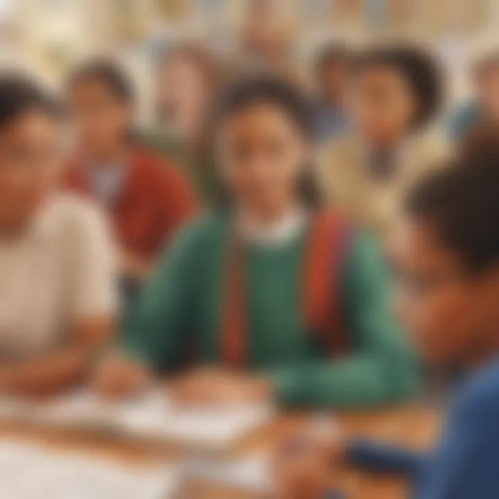 Visual showcasing diverse student interactions