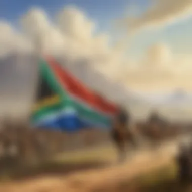 Historical context of the South African flag through various eras