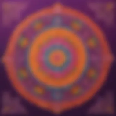 Intricate Holi rangoli design in a modern setting