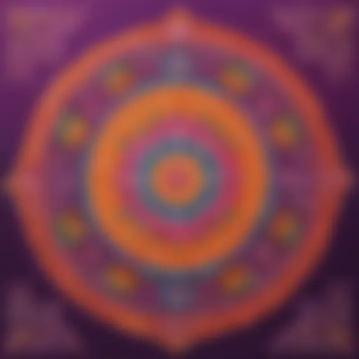 Intricate Holi rangoli design in a modern setting