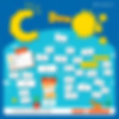 Illustration of creative quiz designs for children