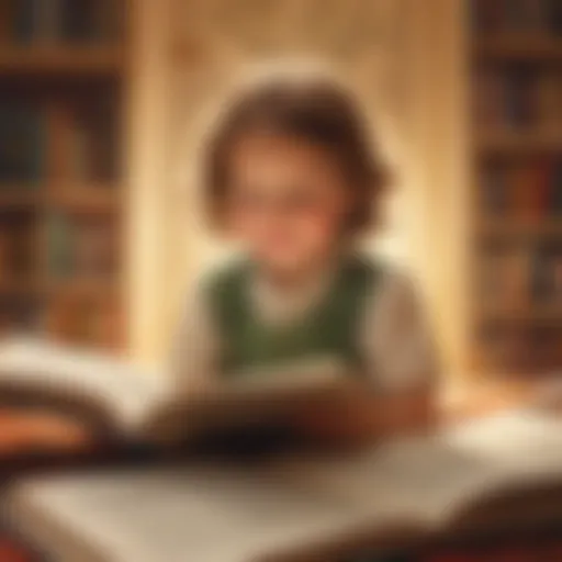 A child engrossed in reading a book, illustrating the joy of storytelling.
