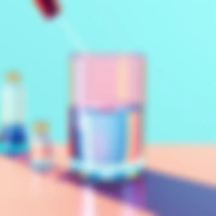 An experiment demonstrating light refraction in water