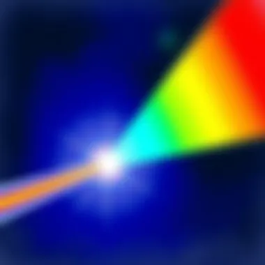 A spectrum of colors created by a prism